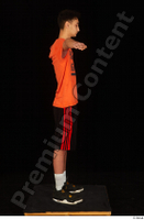  Danior black shorts black sneakers dressed orange t shirt shoes sports standing t poses whole body 0007.jpg